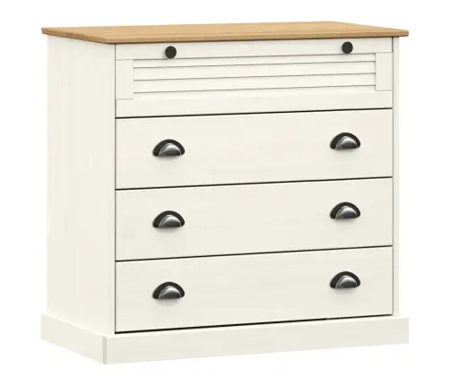 Skapītis Ar Atvilktnēm Vigo, 80X40X76 Cm, Priedes Masīvkoks Vidaxl