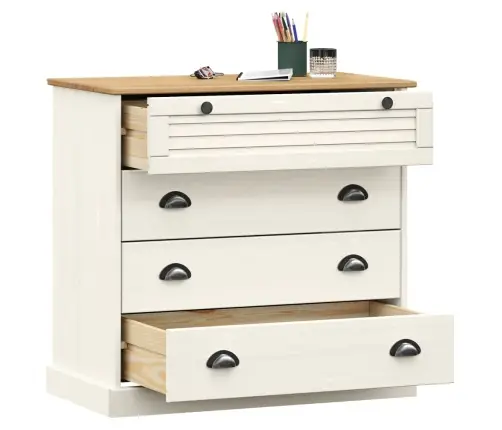 Skapītis Ar Atvilktnēm Vigo, 80X40X76 Cm, Priedes Masīvkoks Vidaxl