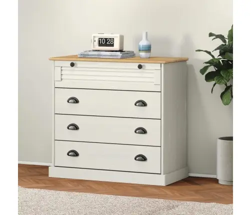 Skapītis Ar Atvilktnēm Vigo, 80X40X76 Cm, Priedes Masīvkoks Vidaxl