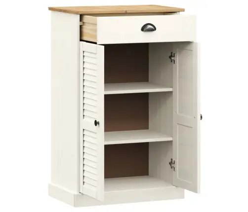 Kingakapp "Vigo", Valge, 60 X 35 X 96 cm Männipuit