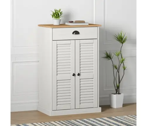 Kingakapp "Vigo", Valge, 60 X 35 X 96 cm Männipuit