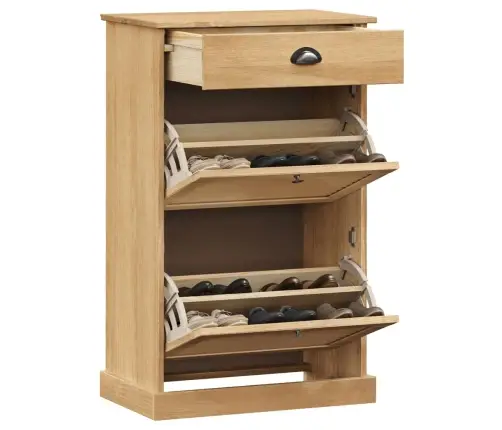 Apavu Skapis Vigo, 60X35X96 Cm, Priedes Masīvkoks Vidaxl