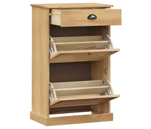 Apavu Skapis Vigo, 60X35X96 Cm, Priedes Masīvkoks Vidaxl