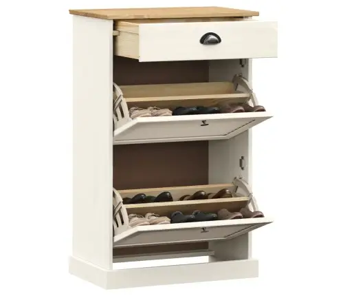 Kingakapp "Vigo", 60 X 35 X 96 cm Valge, Männipuit