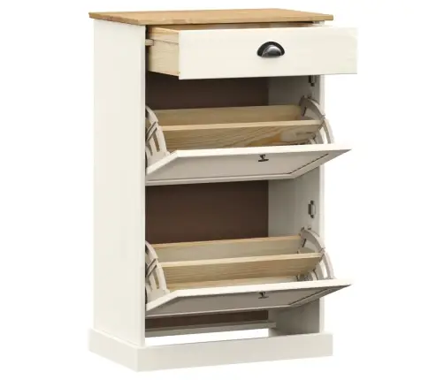 Kingakapp "Vigo", 60 X 35 X 96 cm Valge, Männipuit