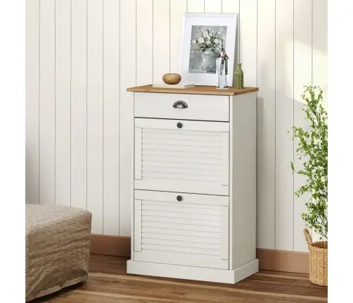 Kingakapp "Vigo", 60 X 35 X 96 cm Valge, Männipuit