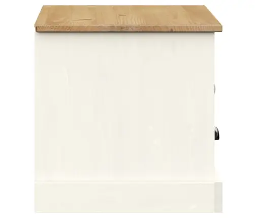 Tv Skapītis Vigo, 106X40X40 Cm, Priedes Masīvkoks, Balts Vidaxl