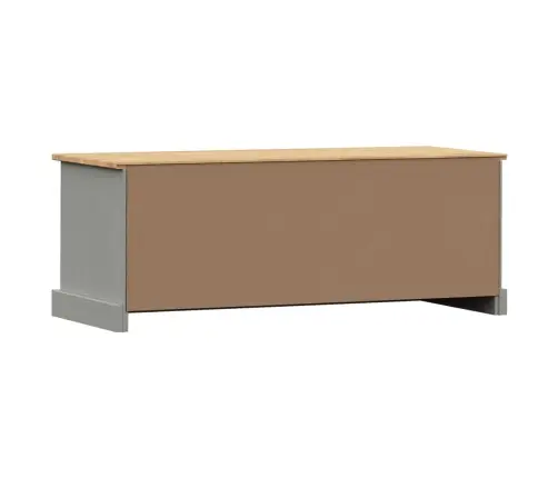 Tv Skapītis Vigo, 106X40X40 Cm, Priedes Masīvkoks, Pelēks Vidaxl