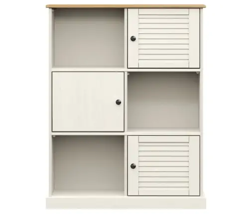 Grāmatu Plaukts Vigo, Balts, 90X35X114,5 Cm, Priedes Masīvkoks Vidaxl