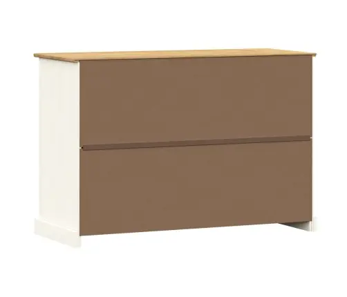 Sahtlitega Puhvetkapp "Vigo" 113X 40 X 75 cm Valge, Männipuit