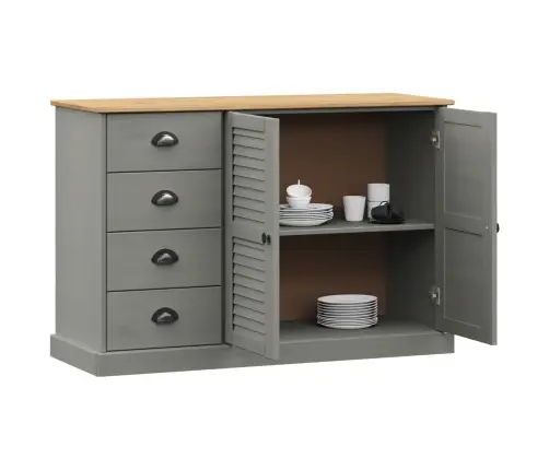 Skapītis Ar Atvilktnēm Vigo, 113X40X75 Cm, Priedes Masīvkoks Vidaxl