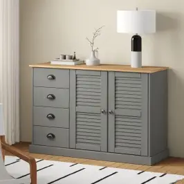 Skapītis Ar Atvilktnēm Vigo, 113X40X75 Cm, Priedes Masīvkoks Vidaxl