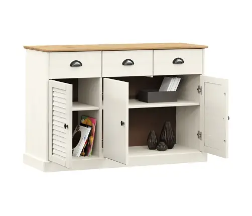 Skapītis Ar Atvilktnēm Vigo, 113X40X75 Cm, Priedes Masīvkoks Vidaxl