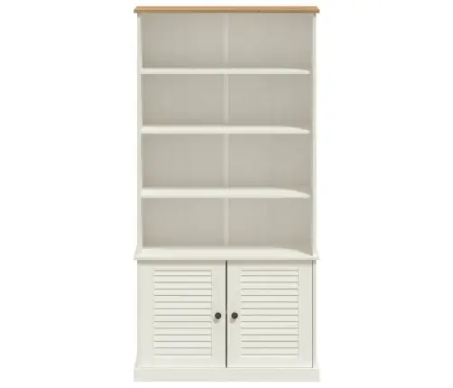 Knygų Spinta Vigo, Balta, 85X35X170cm Pušies Medienos Masyvas