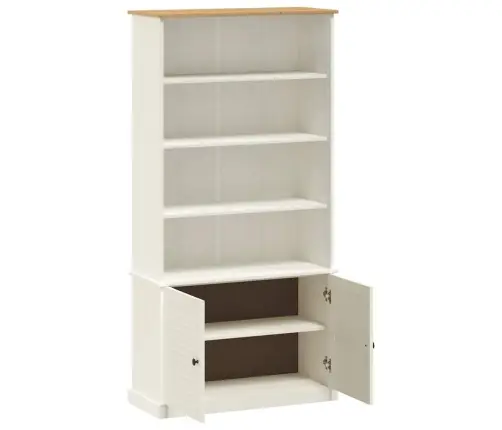 Knygų Spinta Vigo, Balta, 85X35X170cm Pušies Medienos Masyvas