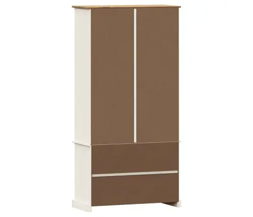 Knygų Spinta Vigo, Balta, 85X35X170cm Pušies Medienos Masyvas