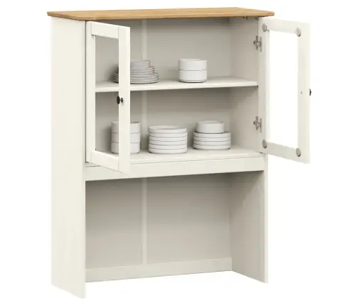 Skapja Augšdaļa Vigo, 78X30X100 Cm, Priedes Masīvkoks, Balts Vidaxl