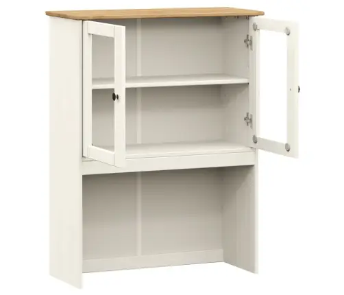 Skapja Augšdaļa Vigo, 78X30X100 Cm, Priedes Masīvkoks, Balts Vidaxl