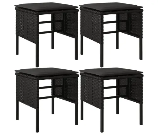 Sodo Komplektas Su Pagalvėlėmis, 6 Dalių, Juodas, Poliratanas Sodo Komplektas Su Pagalvėlėmis, 6 Dalių, Juodas, Poliratanas