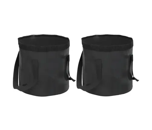 Sulankstomi Kibirai, 2Vnt., Juodos Spalvos, 20L, Pvc