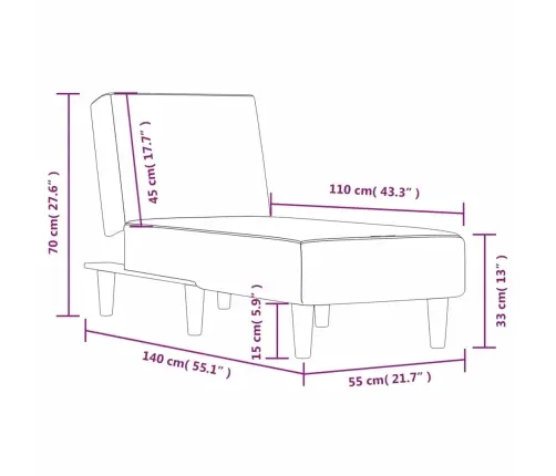 Atpūtas Zvilnis, Gaiši Pelēks Audums Vidaxl