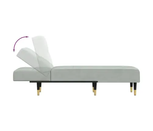 Atpūtas Zvilnis, Gaiši Pelēks Samts Vidaxl