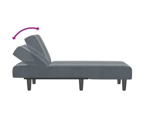 Atpūtas Zvilnis, Tumši Pelēks Samts Vidaxl