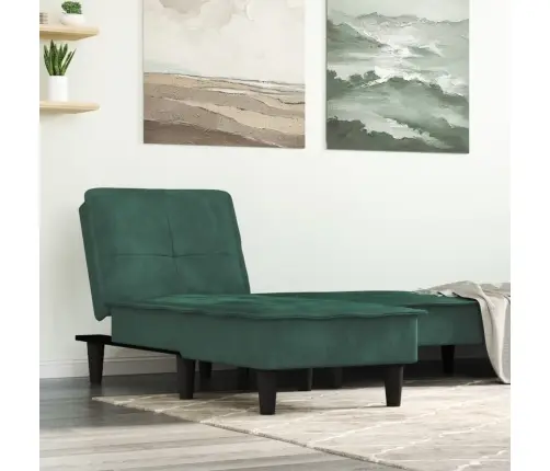 Atpūtas Zvilnis, Tumši Zaļš Samts Vidaxl