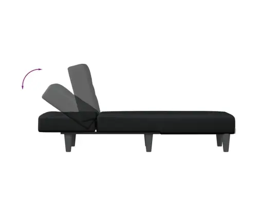 Atpūtas Zvilnis, Melns Audums Vidaxl