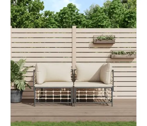 Moduļu Stūra Dīvāni Ar Spilveniem, 2 Gab., Pe Rotangpalma Vidaxl Moduļu Stūra Dīvāni Ar Spilveniem, 2 Gab., Pe Rotangpalma Vidaxl