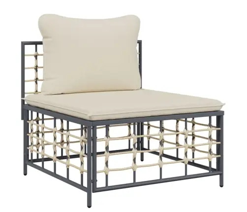 5-Daļīgs Dārza Mēbeļu Komplekts Ar Matračiem, Pe Rotangpalma Vidaxl