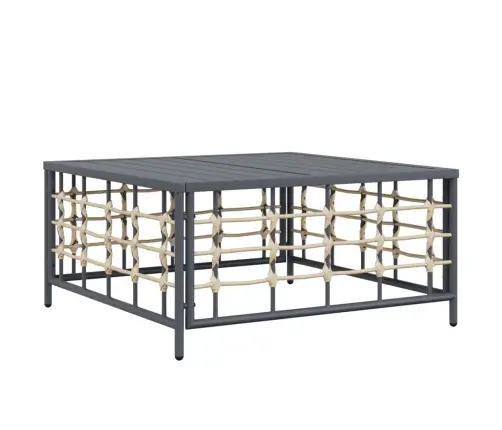 7-Osaline Aiamööbli Komplekt Patjadega, Antratsiit, Polürotang