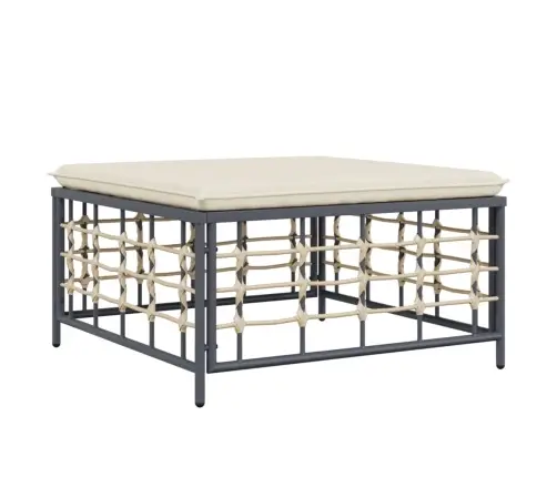 5-Osaline Aiamööbli Komplekt Patjadega, Antratsiit, Polürotang