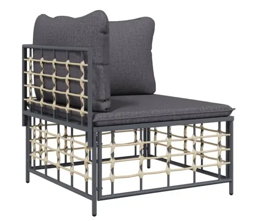 4-Daļīgs Dārza Mēbeļu Komplekts Ar Matračiem, Pe Rotangpalma Vidaxl