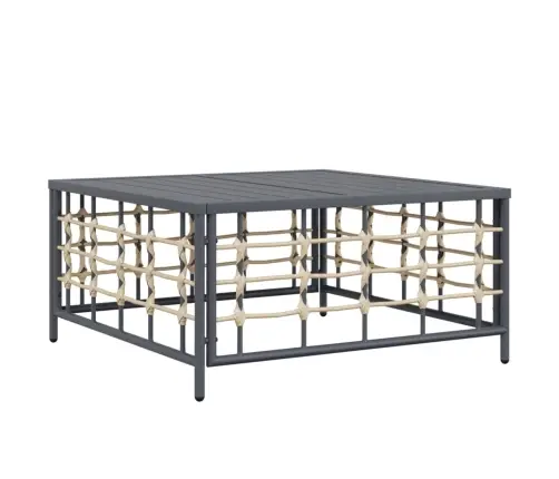 6-Osaline Aiamööbli Komplekt Patjadega, Antratsiit, Polürotang