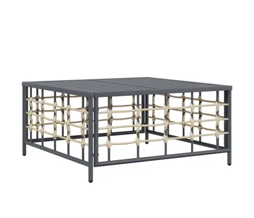 7-Osaline Aiamööbli Komplekt Patjadega, Antratsiit, Polürotang