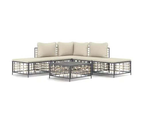 6-Daļīgs Dārza Mēbeļu Komplekts Ar Matračiem, Pe Rotangpalma Vidaxl 6-Daļīgs Dārza Mēbeļu Komplekts Ar Matračiem, Pe Rotangpalma Vidaxl