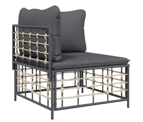 6-Daļīgs Dārza Mēbeļu Komplekts Ar Matračiem, Pe Rotangpalma Vidaxl