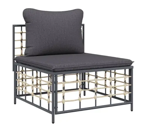 6-Daļīgs Dārza Mēbeļu Komplekts Ar Matračiem, Pe Rotangpalma Vidaxl