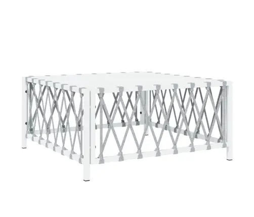 5-Osaline Aiamööbli Komplekt Patjadega, Valge, Teras