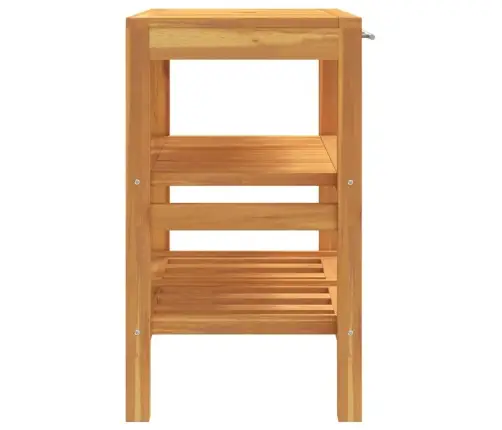 Vannasistabas Skapītis, 2 Plaukti, 74X45X75 Cm, Masīvs Tīkkoks Vidaxl