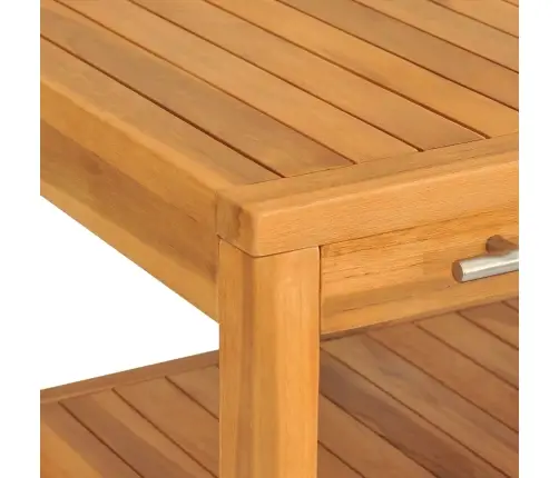 Vannasistabas Skapītis, 2 Plaukti, 74X45X75 Cm, Masīvs Tīkkoks Vidaxl