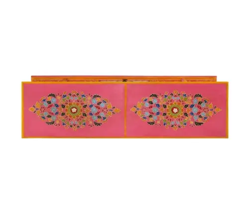 Televizoriaus Spintelė, Rožinė, 110X30X40cm Mango Masyvas