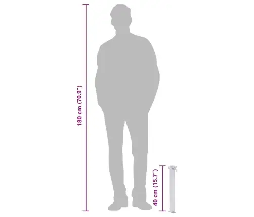 Vandens Kolonėlė Sodui, 40cm Nerūdijantis Plienas, Kvadratinė