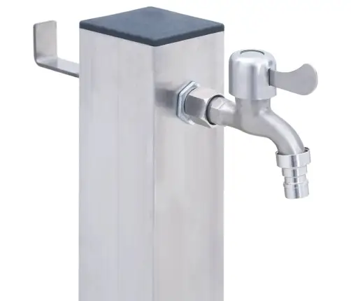 Dārza Ūdens Kolonna, 60 Cm, Nerūsējošs Tērauds, Kvadrāta Vidaxl