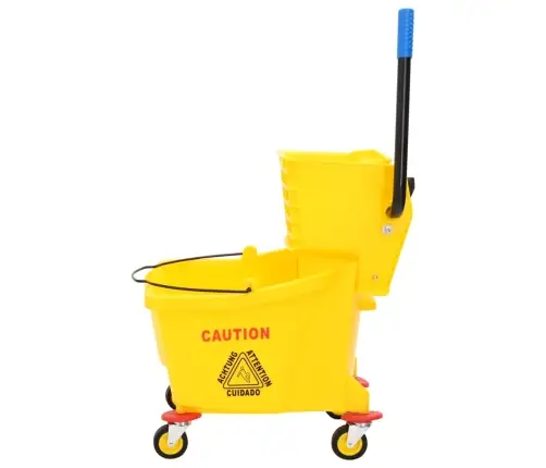 Ratastega Mopiämber Koos Väänamisalusega, Kollane, 36 L, Pp