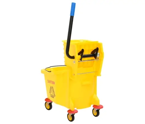 Ratastega Mopiämber Koos Väänamisalusega, Kollane, 36 L, Pp