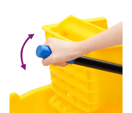 Ratastega Mopiämber Koos Väänamisalusega, Kollane, 36 L, Pp