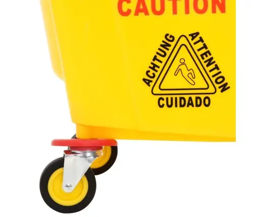 Ratastega Mopiämber Koos Väänamisalusega, Kollane, 36 L, Pp