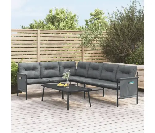 2-Osaline Aiamööbli Komplekt, Antratsiithall, Teras